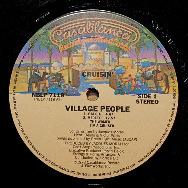 Village People – Cruisin - 1978 – Vinyl Pursuit Inc
