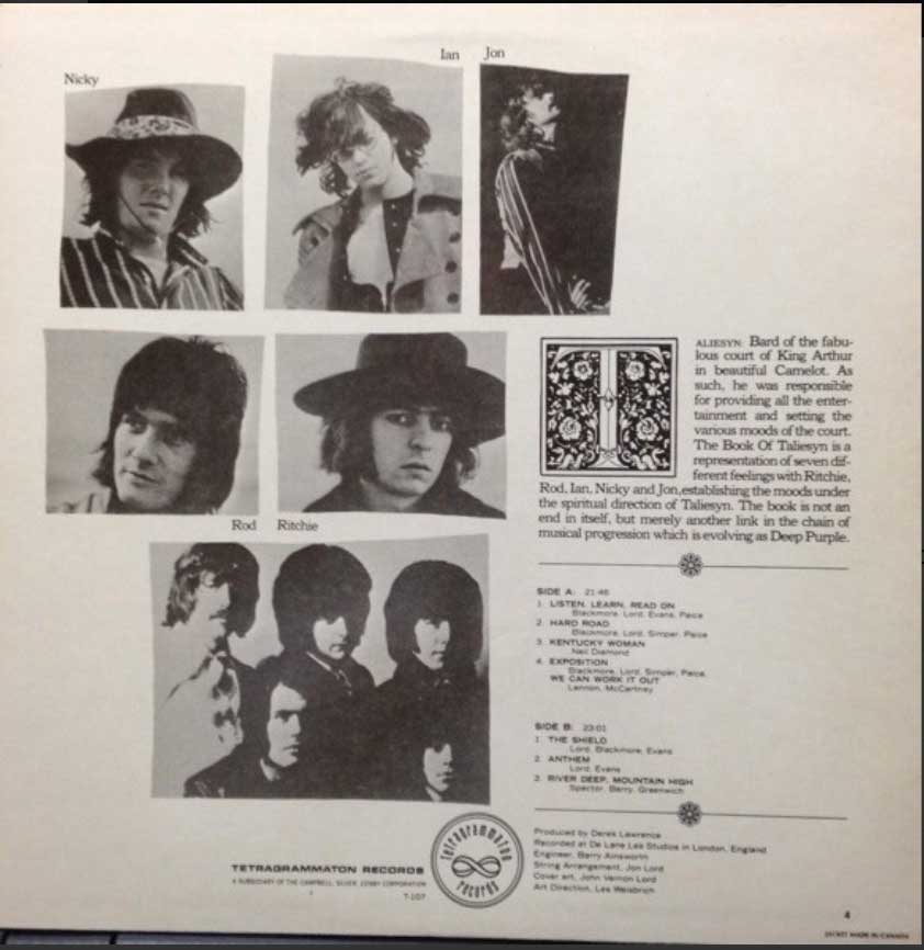 Deep Purple - The Book Of Taliesyn - 1968 US Original! VinylPursuit.com