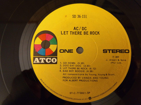 Acdc ‎ Let There Be Rock Us Pressing 1977 Original Vinyl Pursuit Inc