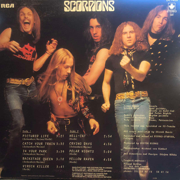 Scorpions Virgin Killer 1976 Original Vinyl Pursuit Inc