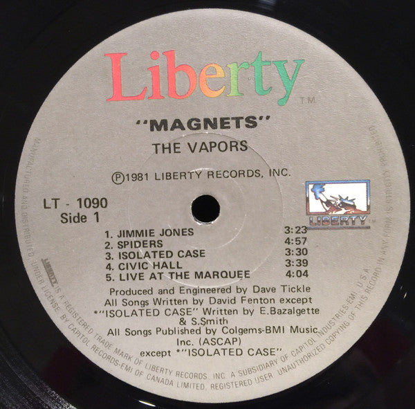 The Vapors – Magnets - 1981 VinylPursuit.com
