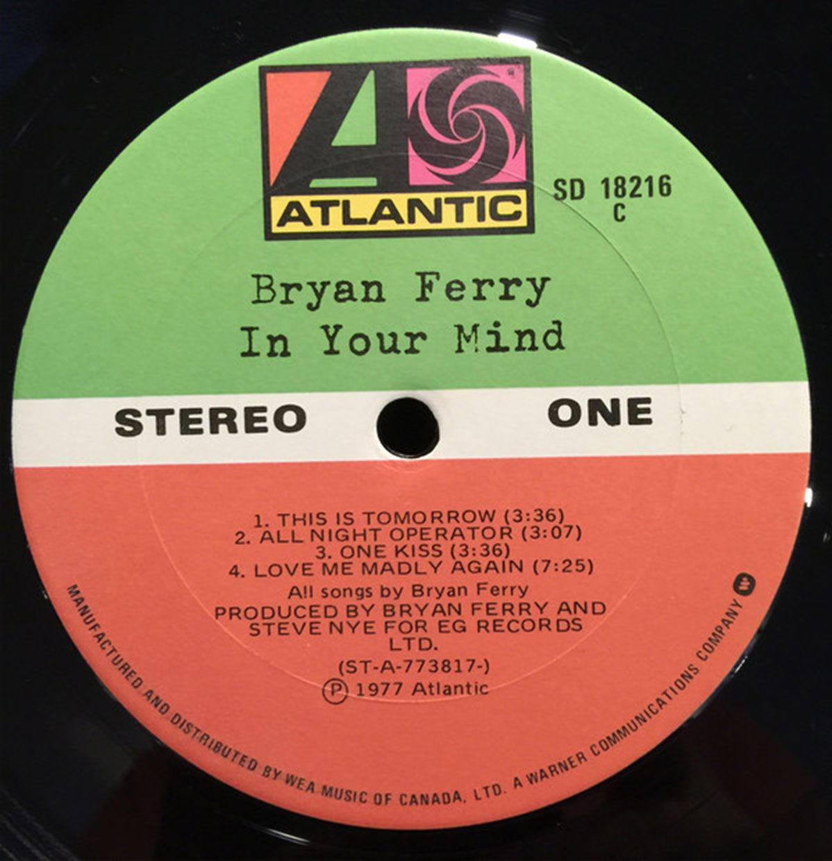 Bryan Ferry – In Your Mind  - 1977 VinylPursuit.com