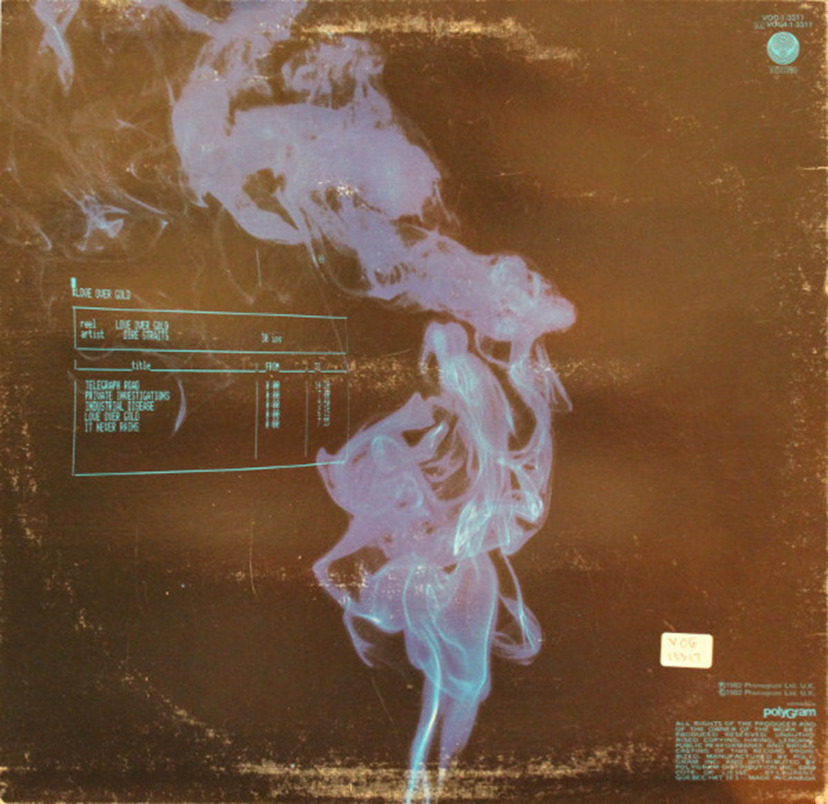 Dire Straits – Love Over Gold - 1982 Pressing - Vinyl Pursuit Inc