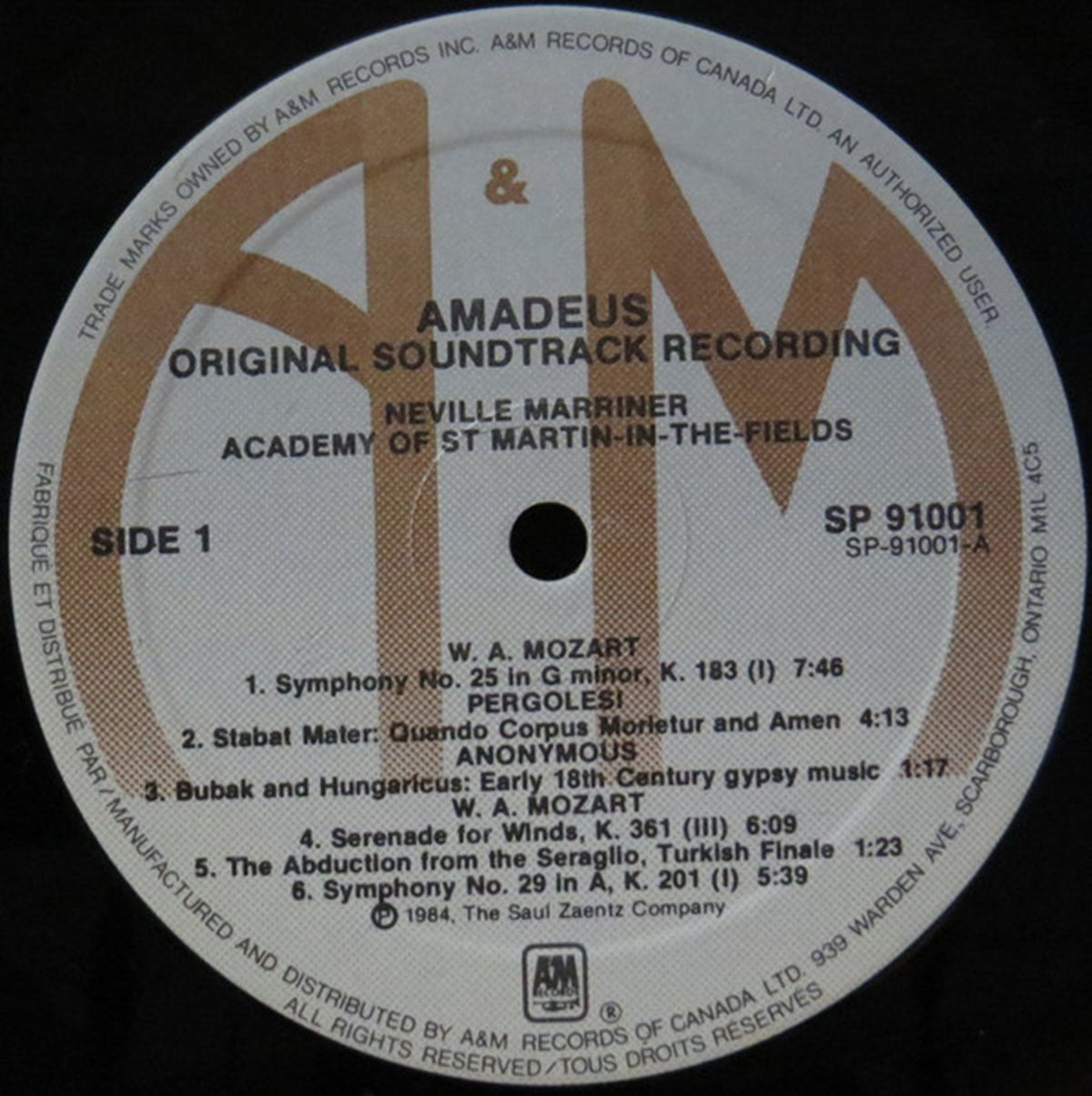 Mozart – Amadeus Original Movie Soundtrack - Neville Marriner - 1984 Original VinylPursuit.com