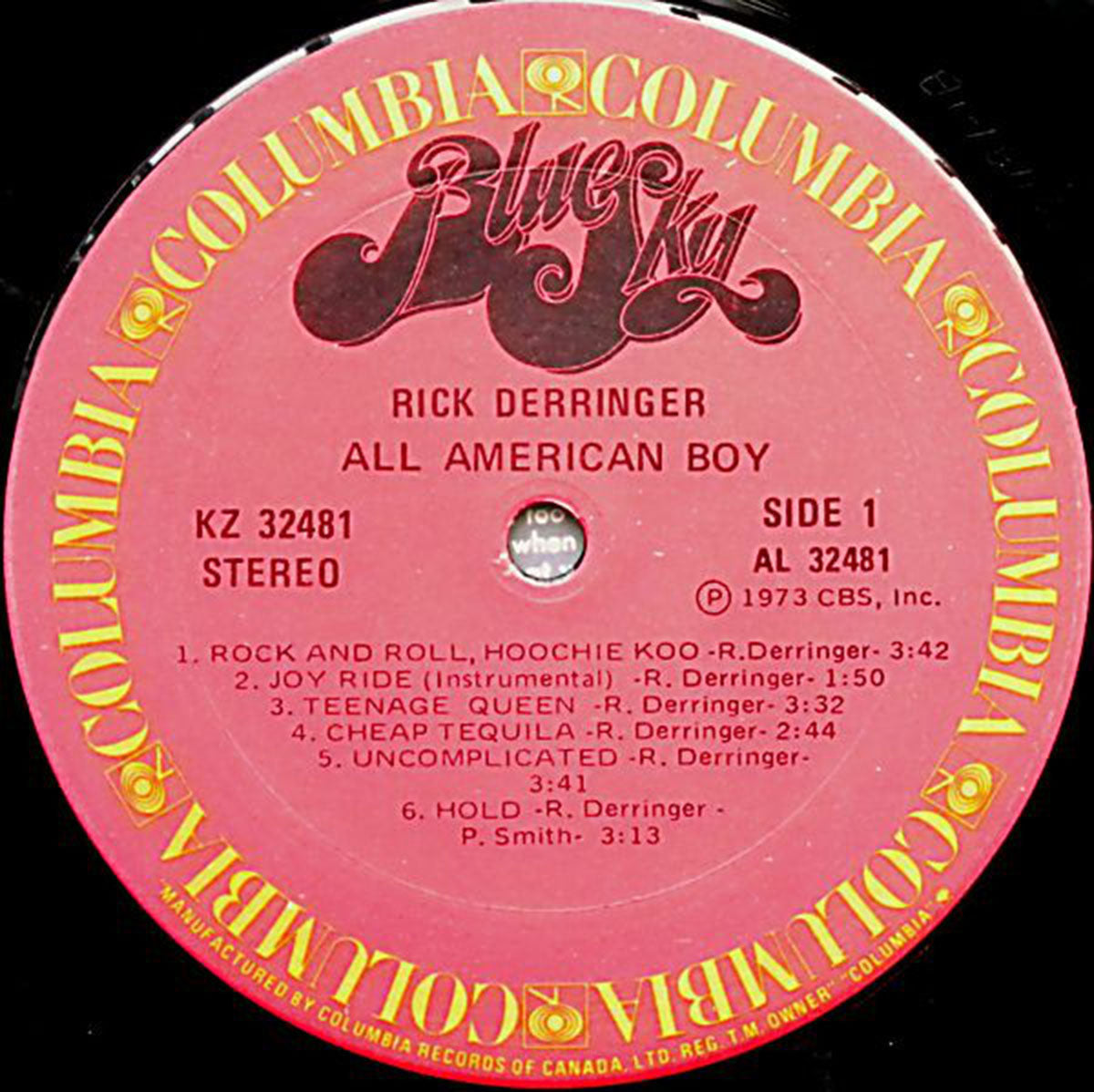 Rick Derringer ‎– All American Boy