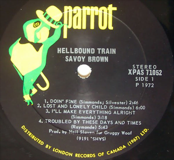Savoy Brown ‎ Hellbound Train Vinyl Pursuit Inc