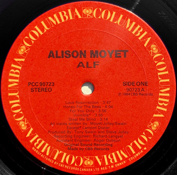 Alison Moyet – Alf -  1985 Original Pressing Vinyl Pursuit Inc