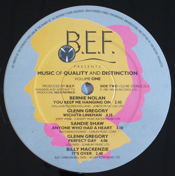 B.E.F. – Music Of Quality & Distinction (Volume One) UK Pressing VinylPursuit.com