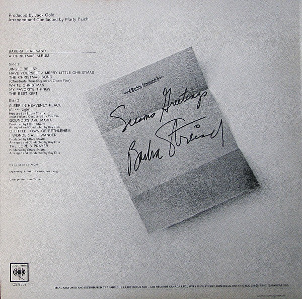Barbra Streisand – A Christmas Album VinylPursuit.com