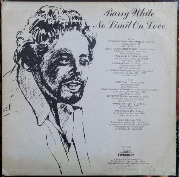 Barry White – No Limit On Love - US 1974 Original Pressing Vinyl Pursuit Inc