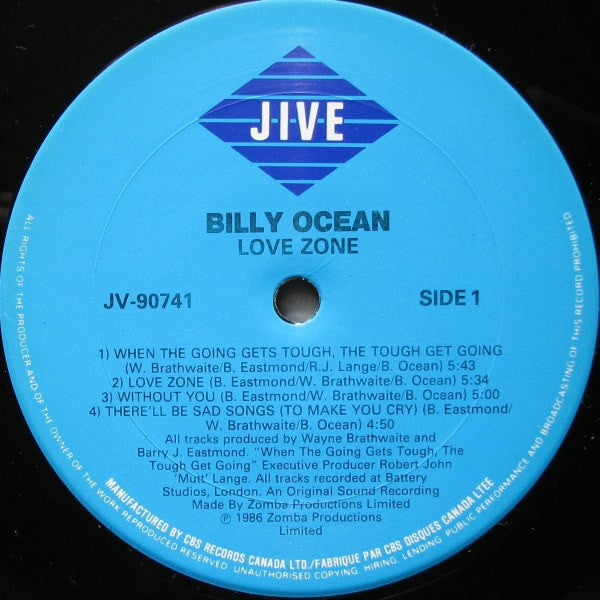Billy Ocean – Love Zone - 1986 Original with Shrinkwrap! VinylPursuit.com
