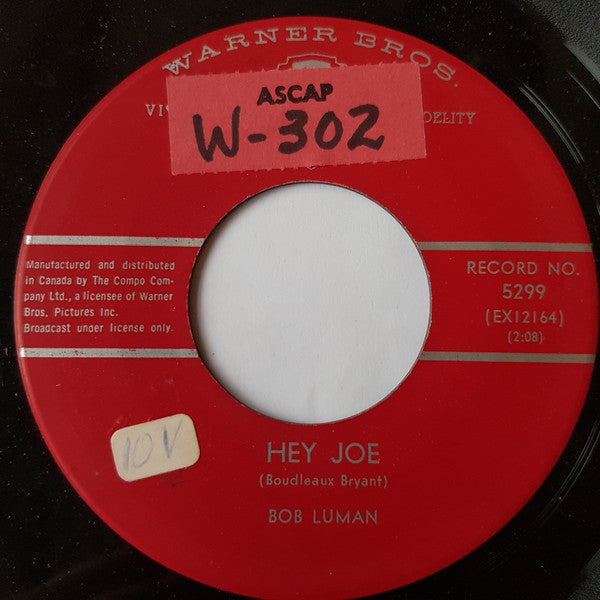 Bob Luman – The Fool - 7" Single VinylPursuit.com
