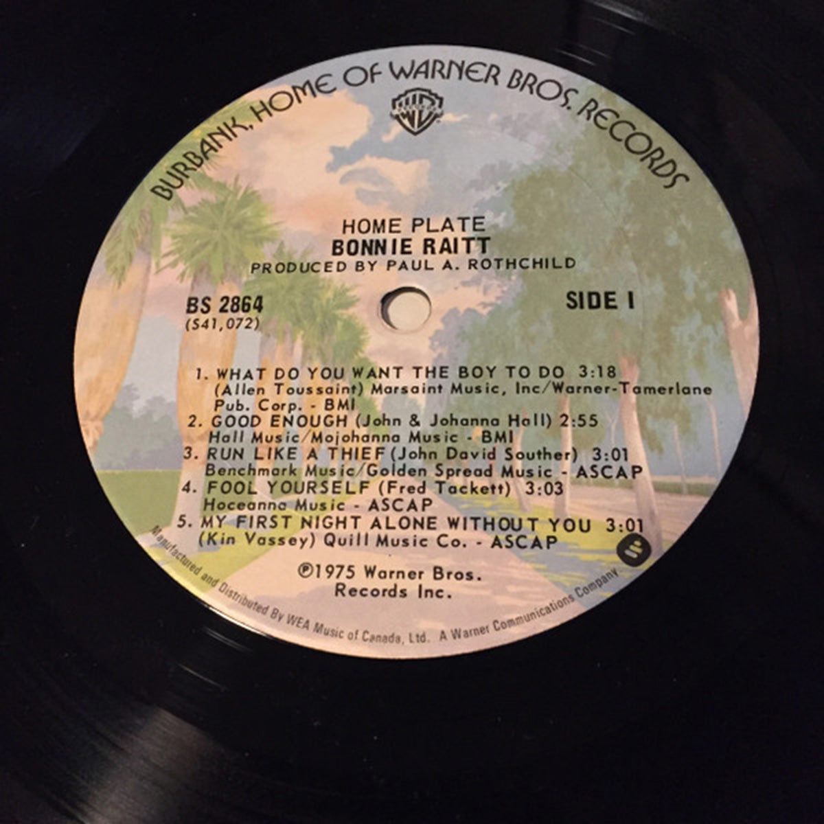 Bonnie Raitt – Home Plate - 1975 Vinyl Pursuit Inc
