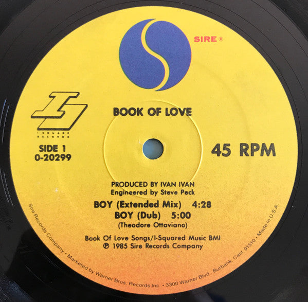 Book Of Love – Boy US Pressing VinylPursuit.com