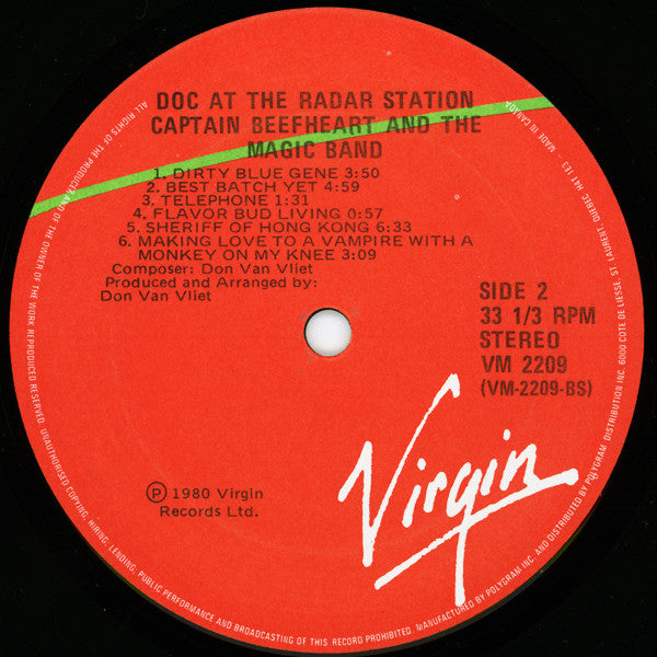 Captain Beefheart And The Magic Band – Doc At The Radar Station - 1980 Original VinylPursuit.com