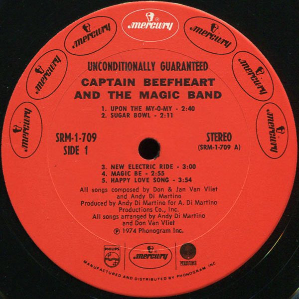 Captain Beefheart And The Magic Band – Unconditionally Guaranteed - 1974 US Original Vinyl Pursuit Inc