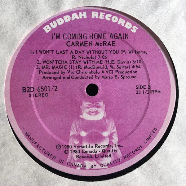 Carmen McRae – I'm Coming Home Again - 1980 Original Double Album Vinyl Pursuit Inc