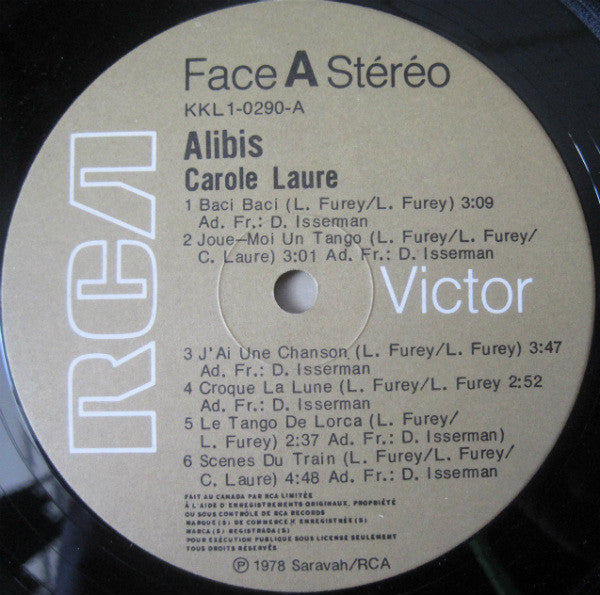 Carole Laure – Alibis Vinyl Pursuit Inc