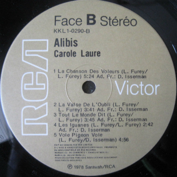 Carole Laure – Alibis Vinyl Pursuit Inc