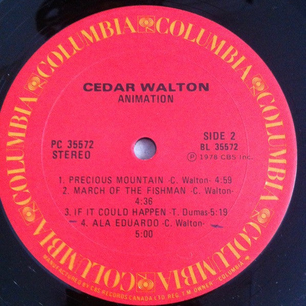 Cedar Walton – Animation -  1978 Original Vinyl Pursuit Inc