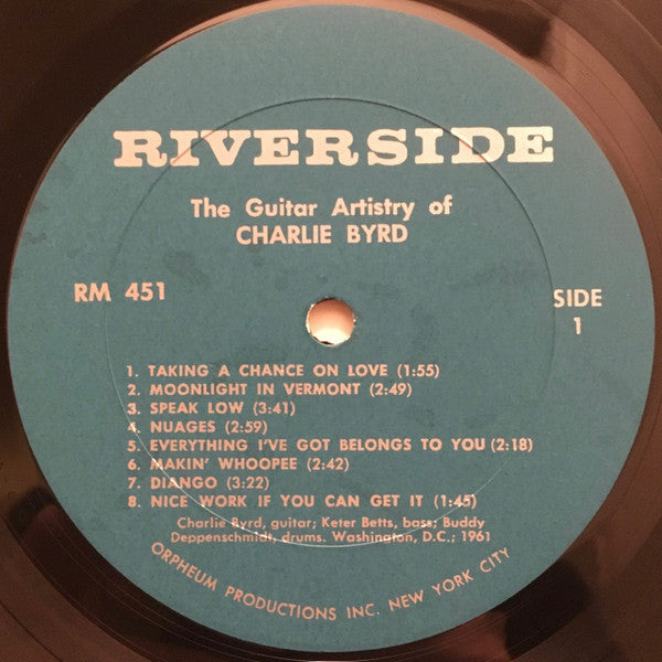 Charlie Byrd – The Guitar Artistry Of Charlie Byrd - US MONO Pressing Vinyl Pursuit Inc