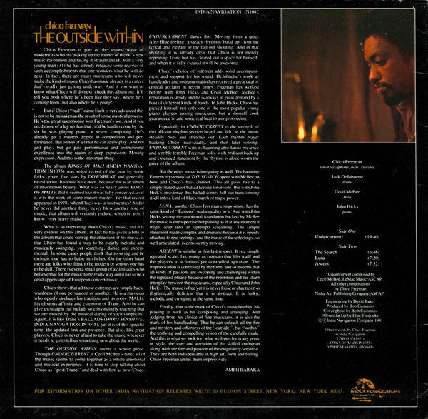 Chico Freeman – The Outside Within - 1981 US Pressing VinylPursuit.com
