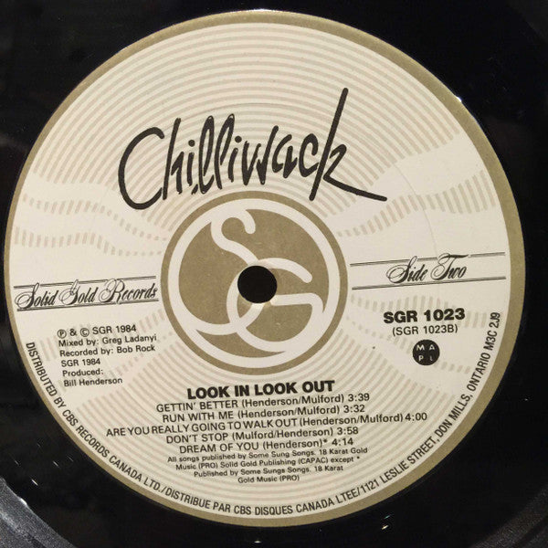 Chilliwack – Look In, Look Out - 1984 Original Pressing Vinyl Pursuit Inc