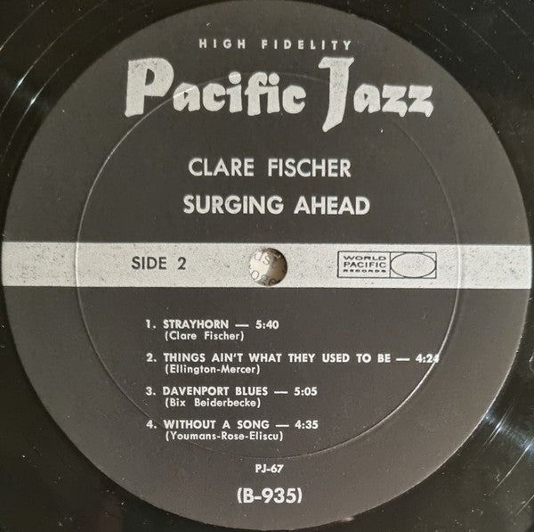 Clare Fischer – Surging Ahead US Pressing VinylPursuit.com