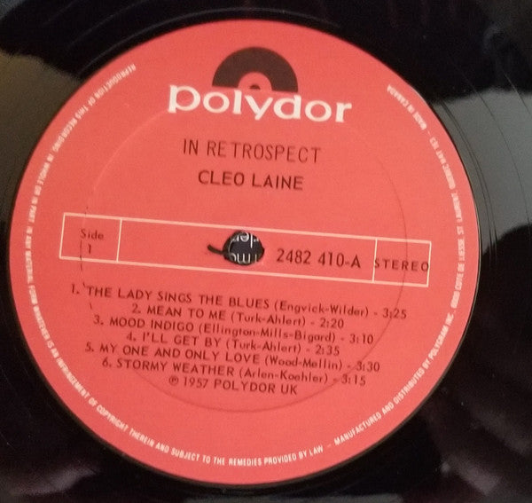 Cleo Laine – In Retrospect VinylPursuit.com