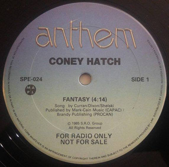 Coney Hatch – Fantasy -  1985 Original Promo Vinyl Pursuit Inc
