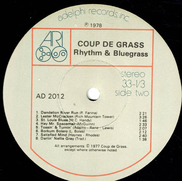 Coup de Grass – Rhythm and Bluegrass US Pressing VinylPursuit.com