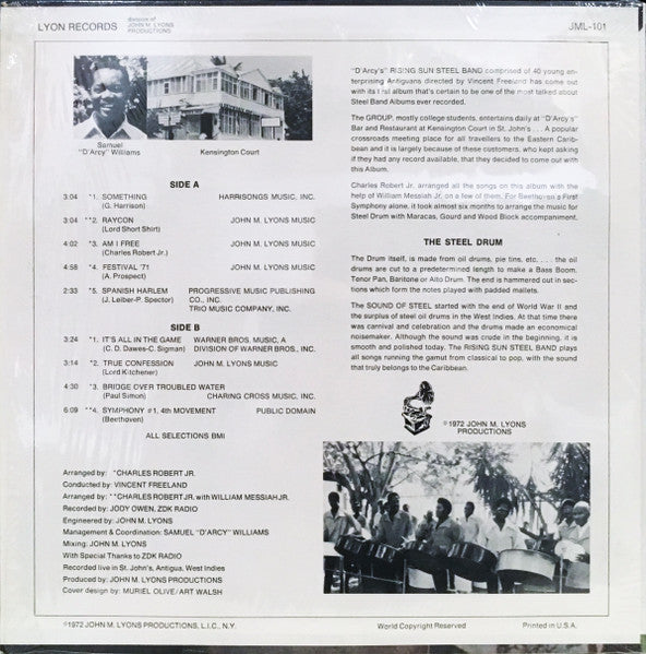 D'Arcy's Rising Sun Steel Band – Original 1972 US Pressing in Shrinkwrap! VinylPursuit.com