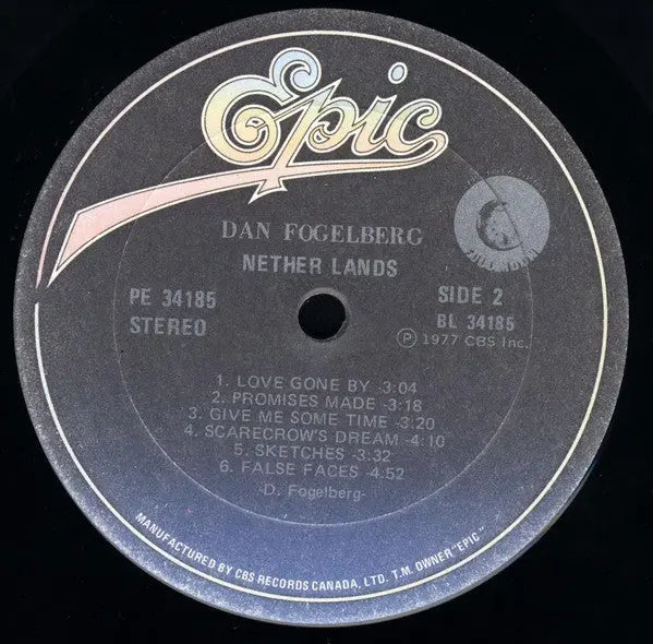 Dan Fogelberg – Nether Lands - 1977 Original Pressing Vinyl Pursuit Inc