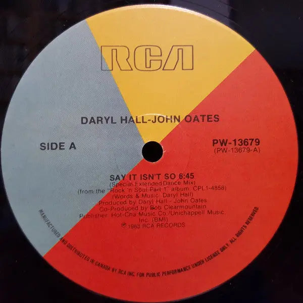 Daryl Hall - John Oates – Say It Isn't So - 1983 Original Vinyl Pursuit Inc