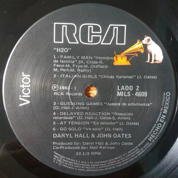 Daryl Hall & John Oates – H₂O - 1983 Mexican Original Vinyl Pursuit Inc