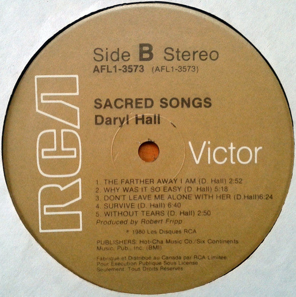 Daryl Hall – Sacred Songs VinylPursuit.com
