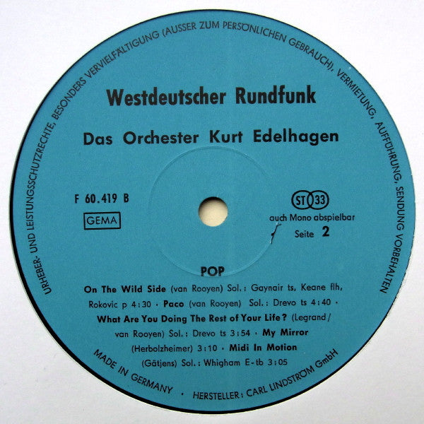 Das Orchester Kurt Edelhagen – Jazz/Pop Germany Pressing VinylPursuit.com