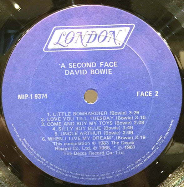 David Bowie – A Second Face - 1983 Original Pressing Vinyl Pursuit Inc