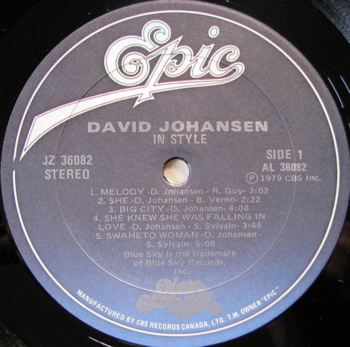 David Johansen – In Style - 1979 VinylPursuit.com