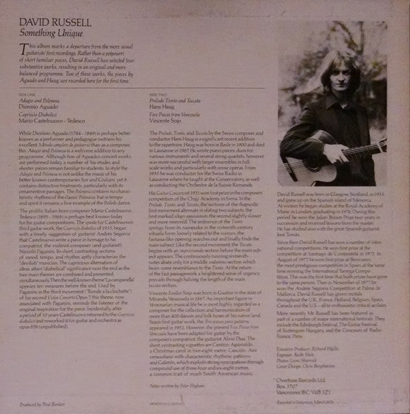 David Russell – Something Unique VinylPursuit.com