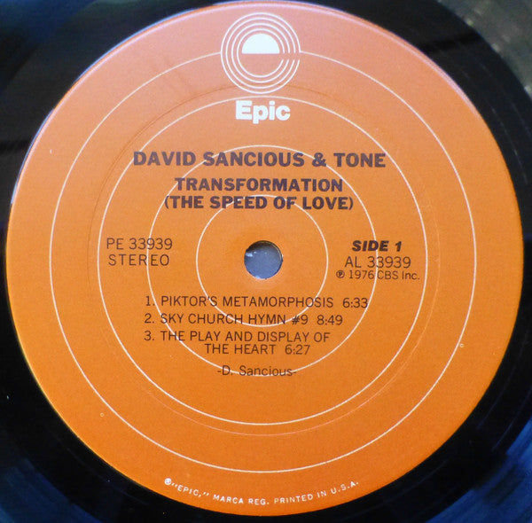 David Sancious And Tone – Transformation (The Speed Of Love) 1976 US Pressing VinylPursuit.com