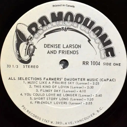 Denise Larson And Friends – Second Harvest - 1979 Original Pressing Vinyl Pursuit Inc