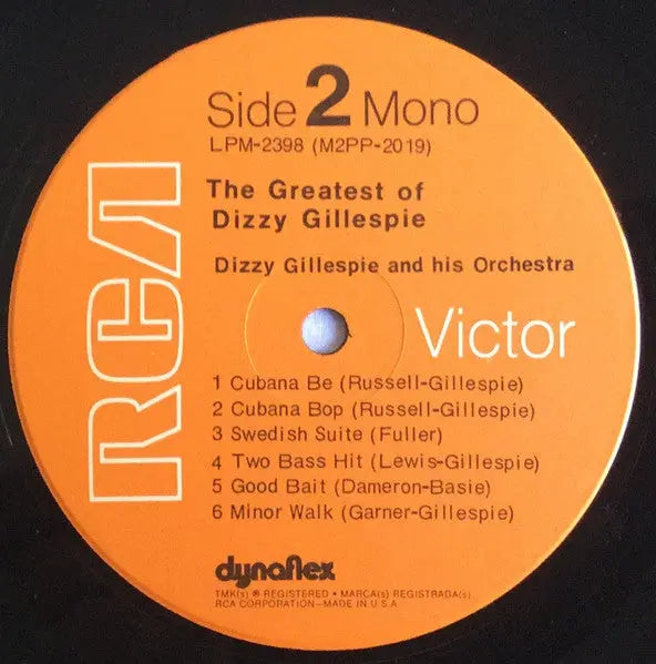 Dizzy Gillespie – The Greatest Of Dizzy Gillespie - US Mono Pressing Vinyl Pursuit Inc