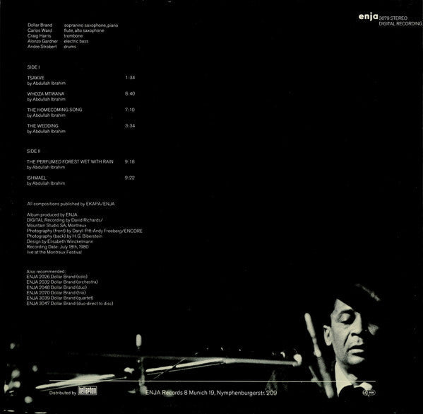 Dollar Brand – At Montreux - 1980 Original German Pressing Vinyl Pursuit Inc