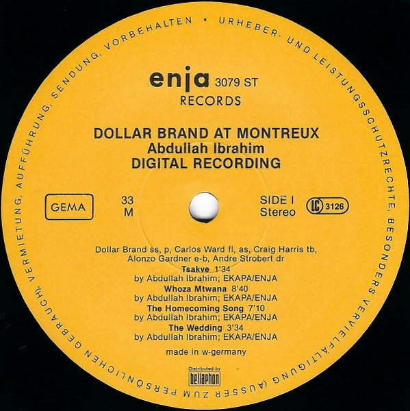 Dollar Brand – At Montreux - 1980 Original German Pressing Vinyl Pursuit Inc