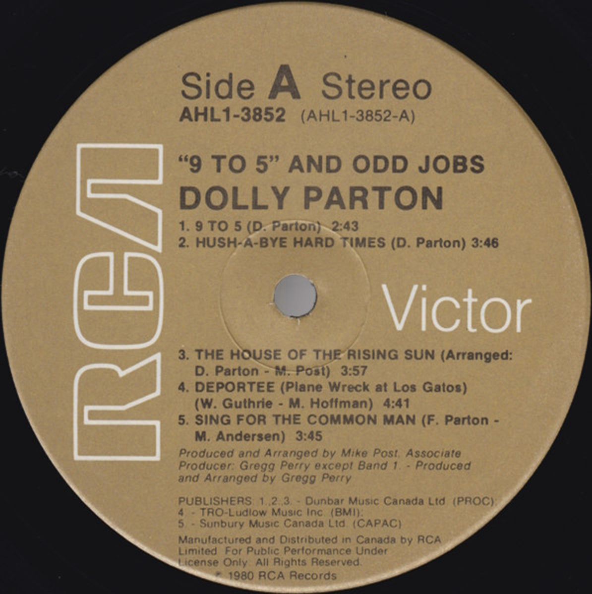 Dolly Parton – 9 To 5 And Odd Jobs - 1980 VinylPursuit.com