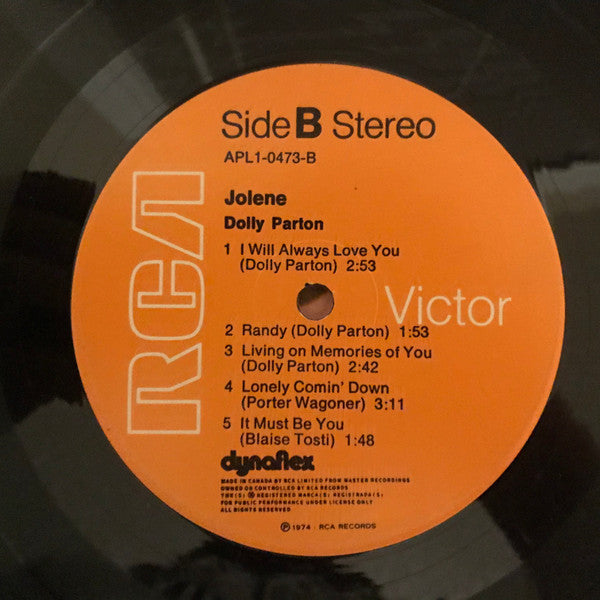 Dolly Parton – Jolene - 1974 Rare – Vinyl Pursuit Inc