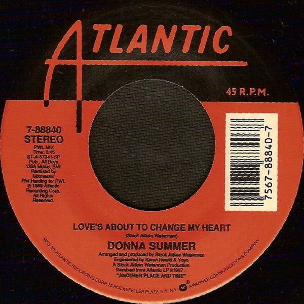 Donna Summer – Love's About To Change My Heart US Pressing VinylPursuit.com
