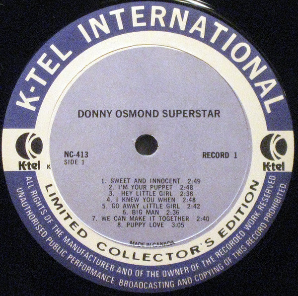 Donny Osmond – Superstar VinylPursuit.com