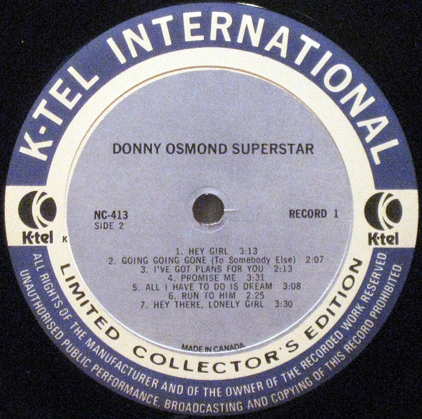Donny Osmond – Superstar VinylPursuit.com